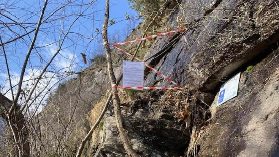 Baceno, chiusa la ferrata Walserfall per caduta massi