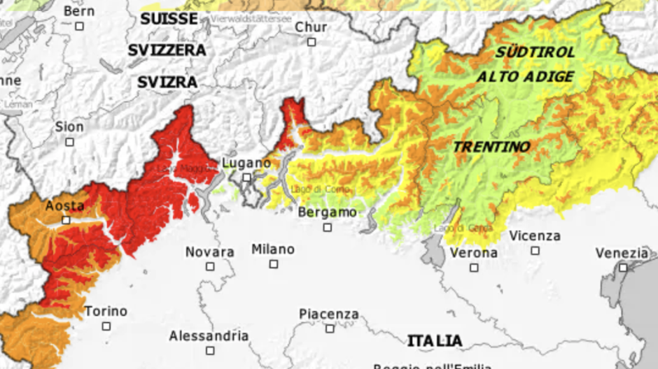 Rischio valanghe: da Arpa l’avviso “pericolo di grado 4 forte