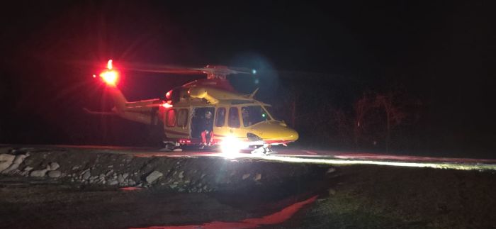 Nuova piazzola notturna per l'elisoccorso a Scopello