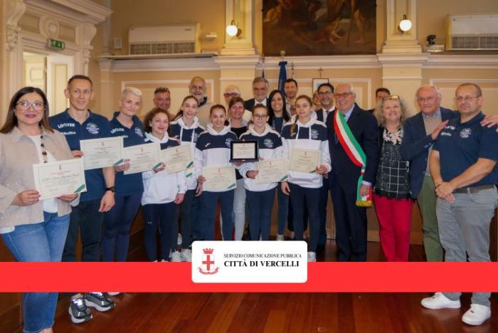 Ginnastica artistica Libertas Vercelli ricevuta in Comune