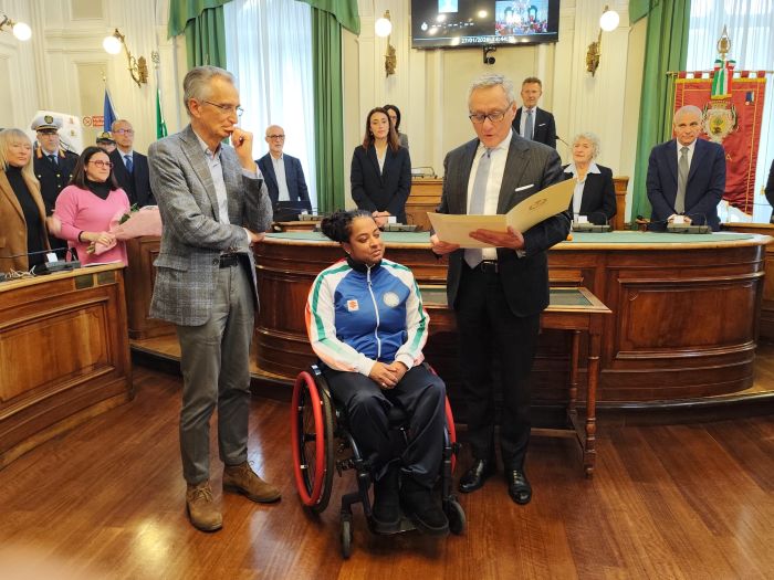 Attestazione di riconoscimento all’atleta Michela Aruni Biolcati