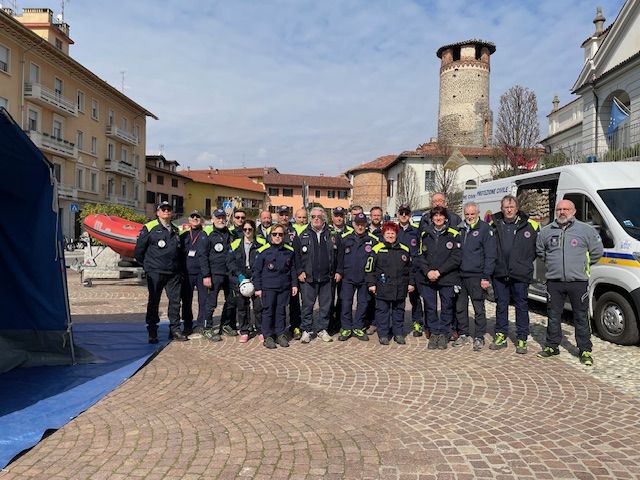 Esercitazione della Protezione civile a Candelo