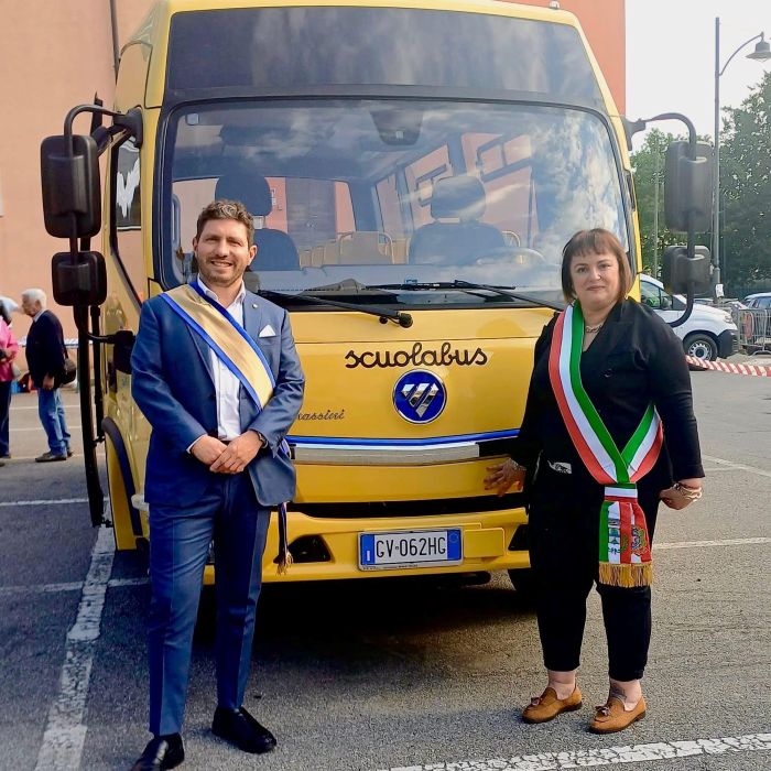 Nuovo scuolabus elettrico a Quarona