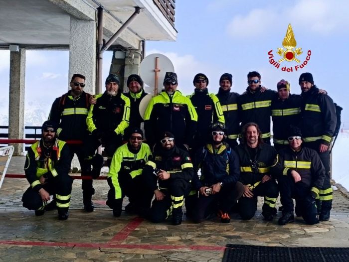 Esercitazione dei vigili del fuoco a Bielmonte