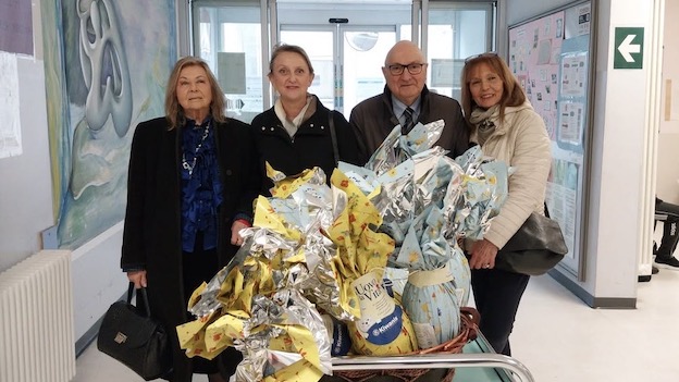 Kiwanis Club Borgomanero, uova di Pasqua per la Pediatria dell'ospedale SS. Trinità
