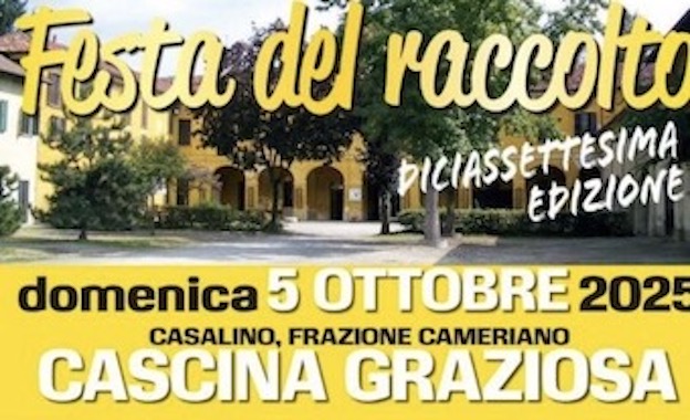 Nuovo appuntamento con la "Festa del raccolto" alla Cascina Graziosa