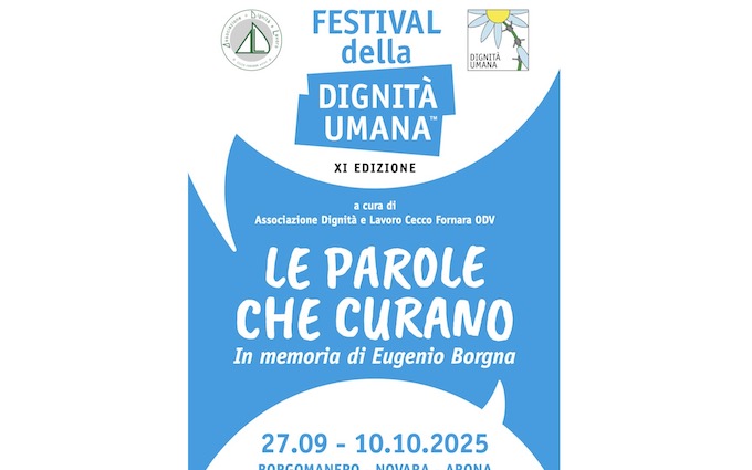 "Le parole che curano" è il titolo del "Festival della Dignità Umana 2025"