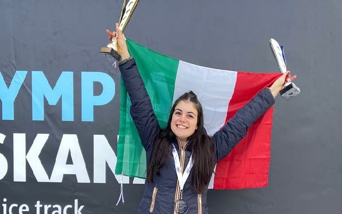 Alessia Crippa in raduno a Roma con la nazionale di skeleton