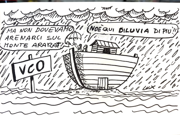 Un'insolita presenza in montagna. La vignetta di Lux