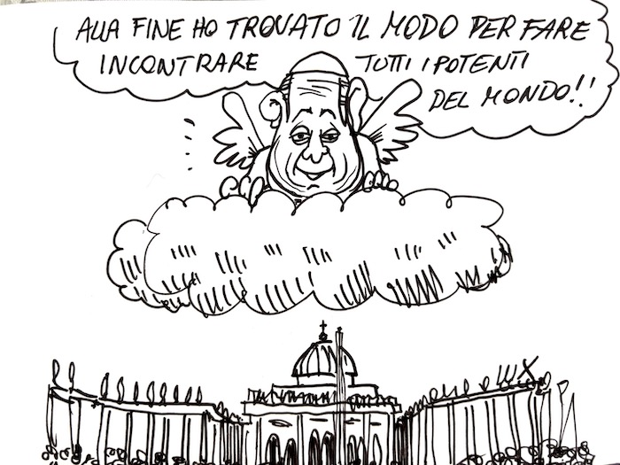 Il sogno di Papa Francesco. La vignetta dell'arch. Lux