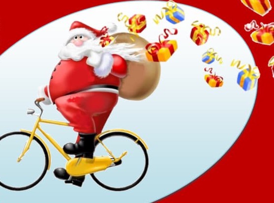 Domodossola: pedalando con Babbo Natale 