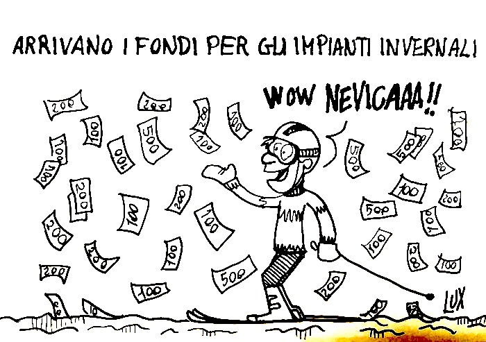Le nevicata. Una vignetta dell'arch. Lux