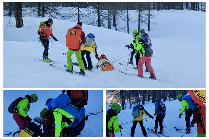 Raggiunto dai soccorritori l'infortunato al Devero