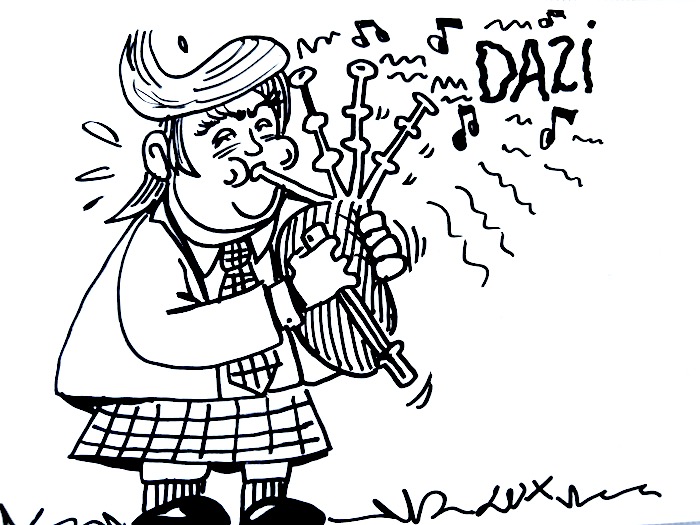 La vignetta di Lux: Trump in Scozia 
