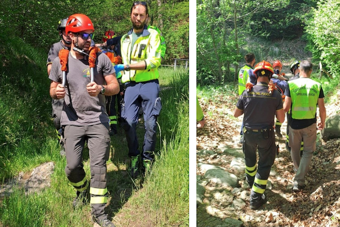 Motoagricola si ribalta sul sentiero per Miazzina, ferito il conducente