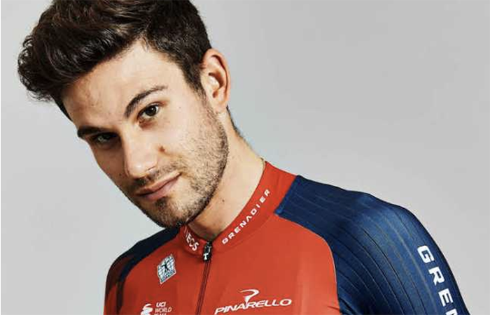 Filippo Ganna sul terzo gradino del podio nella E3 Saxo Classic