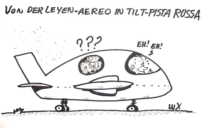 La "pista" russa. La vignetta dell'architetto Lux