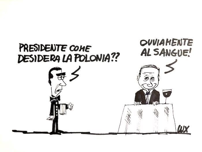 Un piatto per Putin. La vignetta dell'architetto Lux 